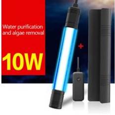 Akvarium uv desinfektionslampa akvariesterilisator bakteriedödande belysning med tidstät vattentät ljus akvariesterilisatorlampa - Auv -10a 10w