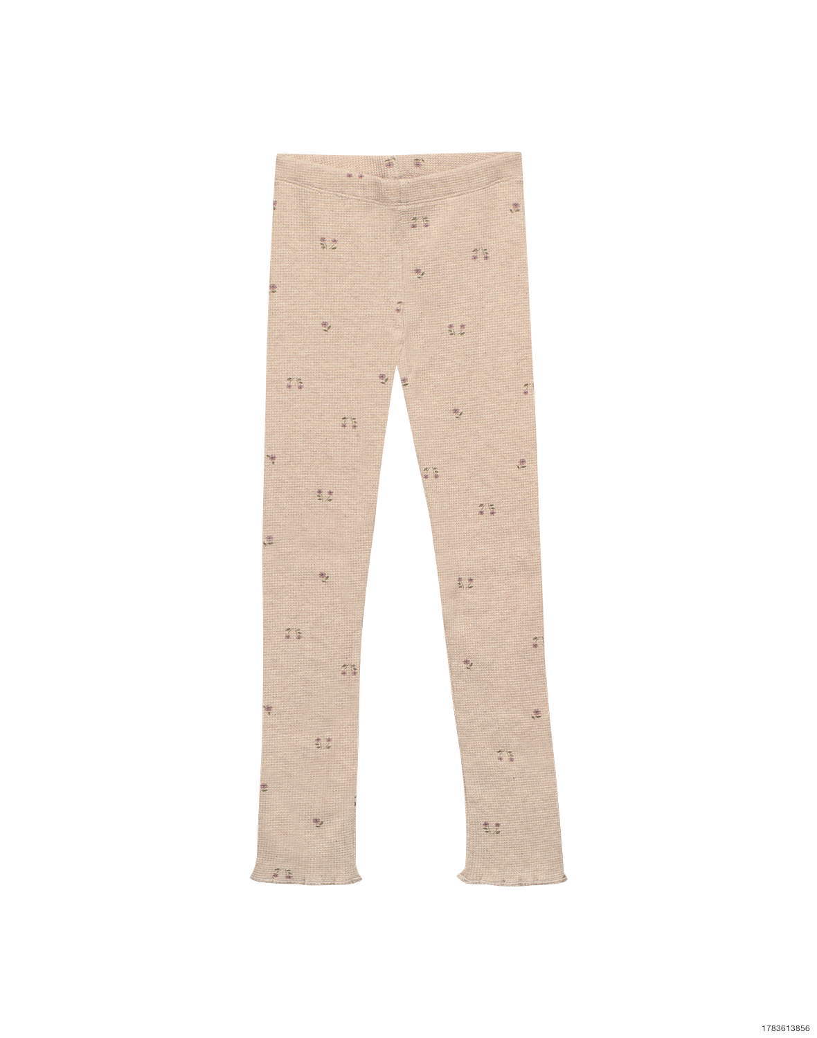 Leggings i vaffelstrikket bomuld til børn