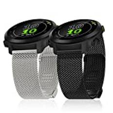 YABZOZ 20mm Armband kompatibel med Amazfit GTS 4 Mini/GTS 4 3 2 2e/2 Mini/Bip 3 Pro/Bip 3/Bip 3/Bip U Pro, Metall Ersättningsband kompatibel med Garmin Venu 2 Plus/Venu Sq 2 Music