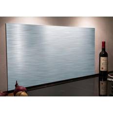 Firkantet stænkplade til køkken - 80 x 40 cm - Rustfrit stål
