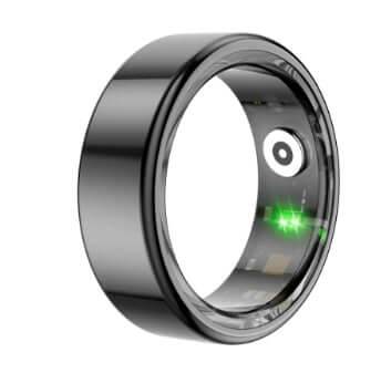 Smart Ring Men Women Heart Rate Blood Oxygen Monitor - 7 / Black steel