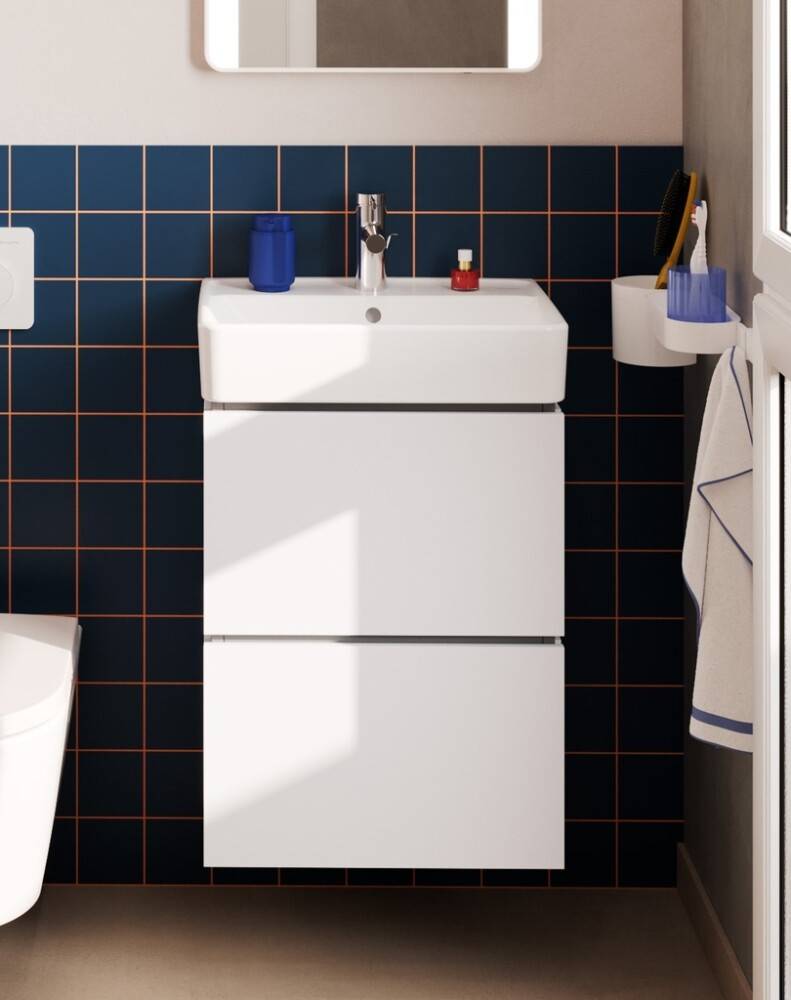 Hansgrohe underskab med vask Xilesa/Xanuia mat hvid 2 skuffer 50x39 cm