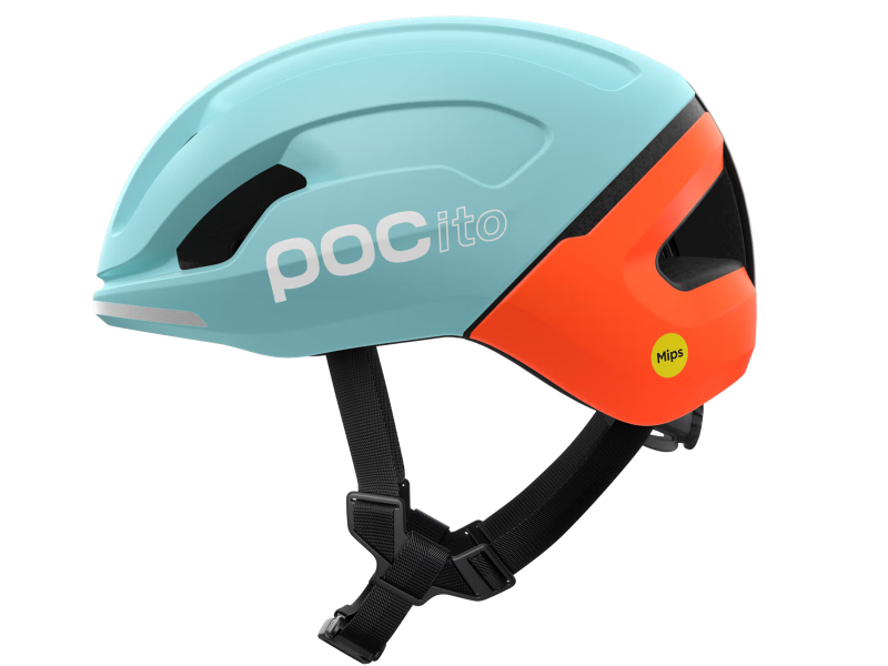 POC POCito Omne MIPS Junior Cykelhjelm, Blå/Orange, S (51-56cm)