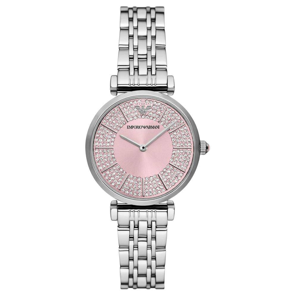 Emporio Armani Starry Sky Series Watch Quartz Movement Stainless Steel Strap 32Mm Pink Dial Women watches AR11686 Pink Watch Dial