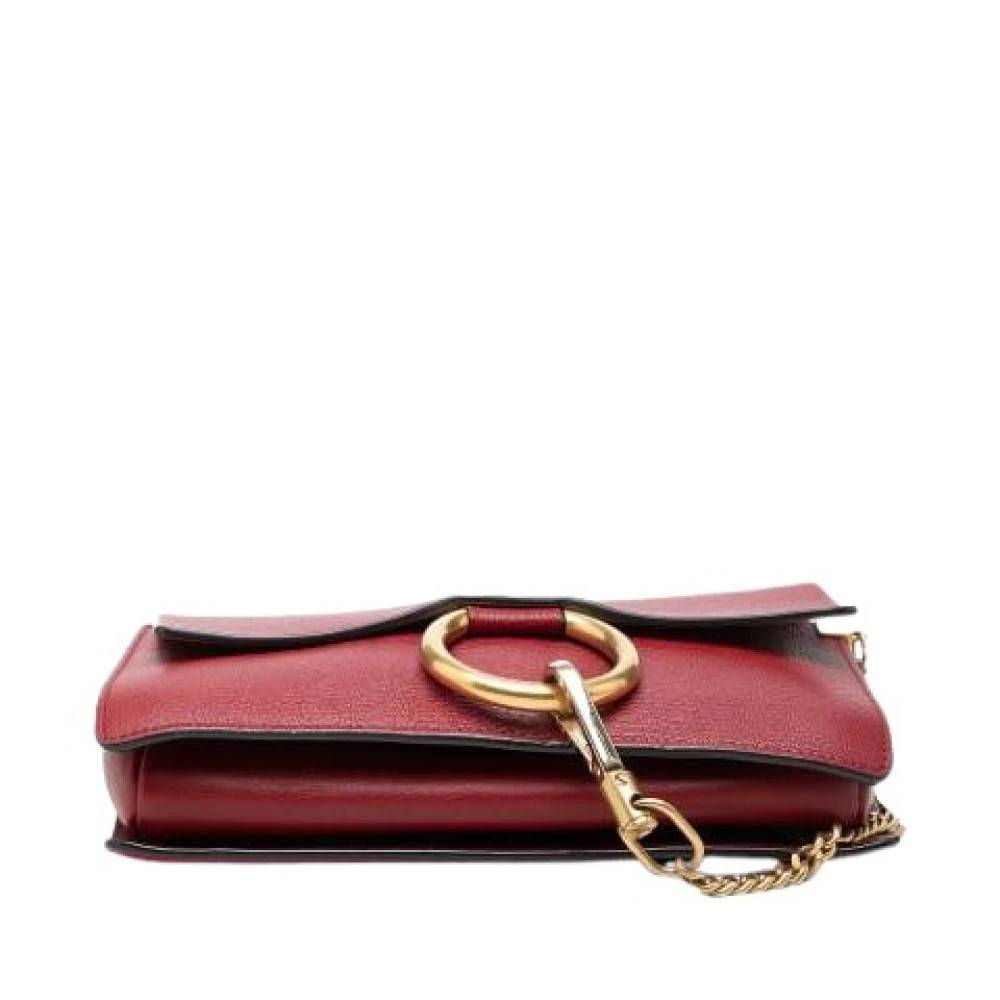 Chloé Pre-owned Pre-owned Faye Crossbody - Vintage - Dame - Rød - ONE SIZE - Læder