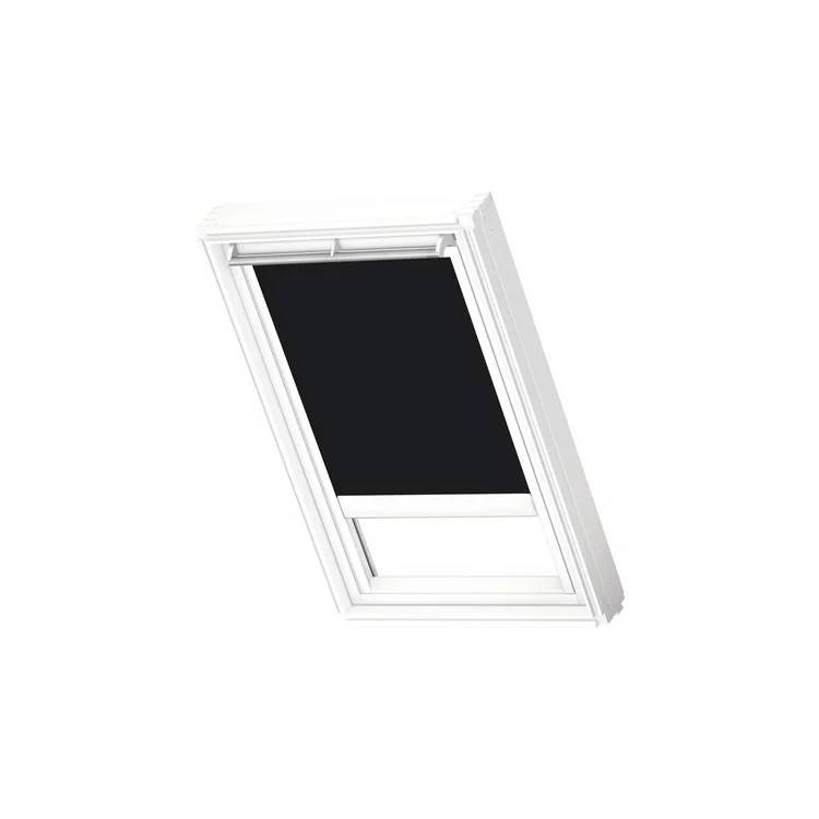 Velux mørklægningsgardin elek. DML PK10 3009 94x160cm sort, elektrisk m/hvid skinne