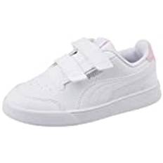 PUMA Unisex barn Shuffle V Ps Sneaker, Puma vit Puma vit rosa dam, 33 EU