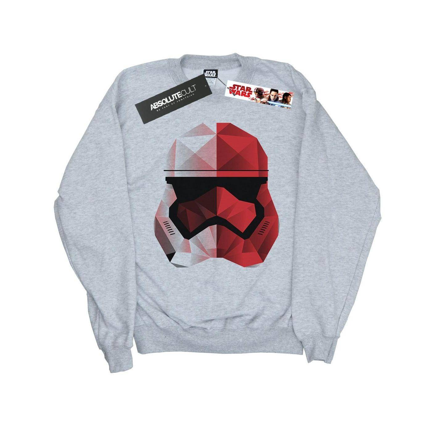 Star Wars Boys The Last Jedi Stormtrooper Red Cubist Helmet Sweatshirt 9-11 Years