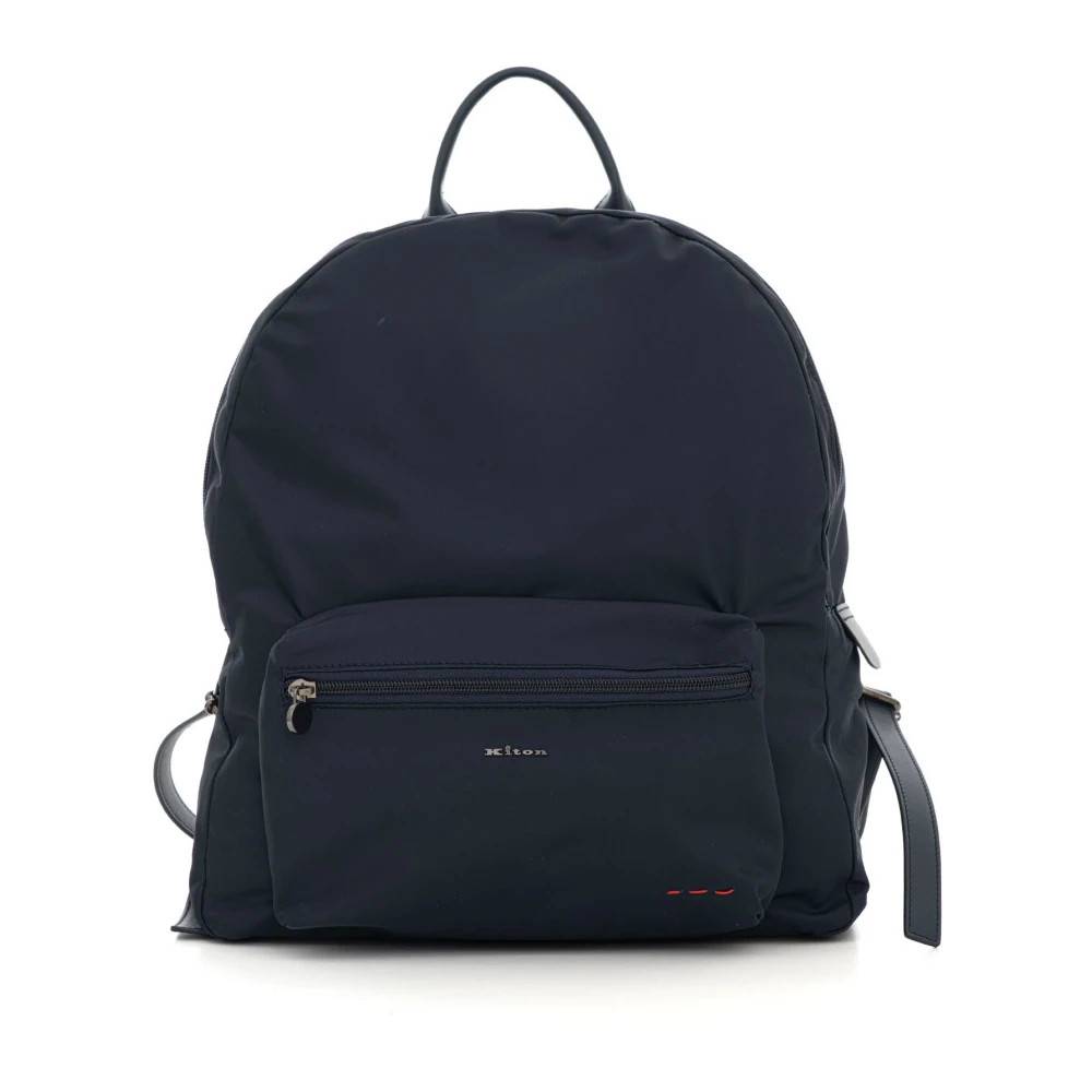 Kiton Canvas rucksack - Tasker - Herre - Blå - ONE SIZE - Uld