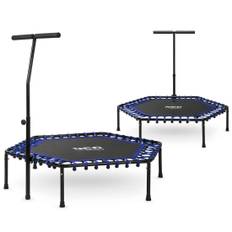 Fitness Trampolin med Handtag 127 cm Neo-Sport - Sexkantig Blå