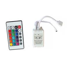 LED controller med fjernbetjening 12v til RGB strips - 24 knapper - IR sæt stor