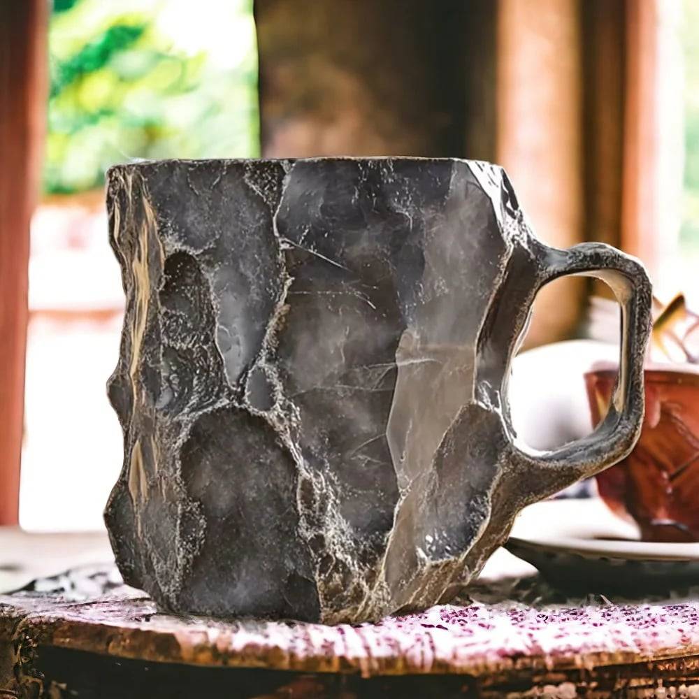 CrystalBrew - Luxe Kristall Kaffeekopp för Hemmet - Grå