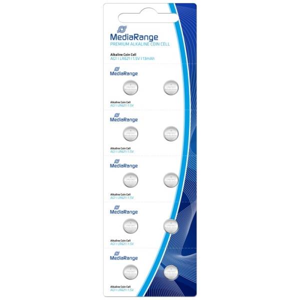 MediaRange LR621 Knapcellebatterier. Alkaline, 13mAh, 10 stk.
