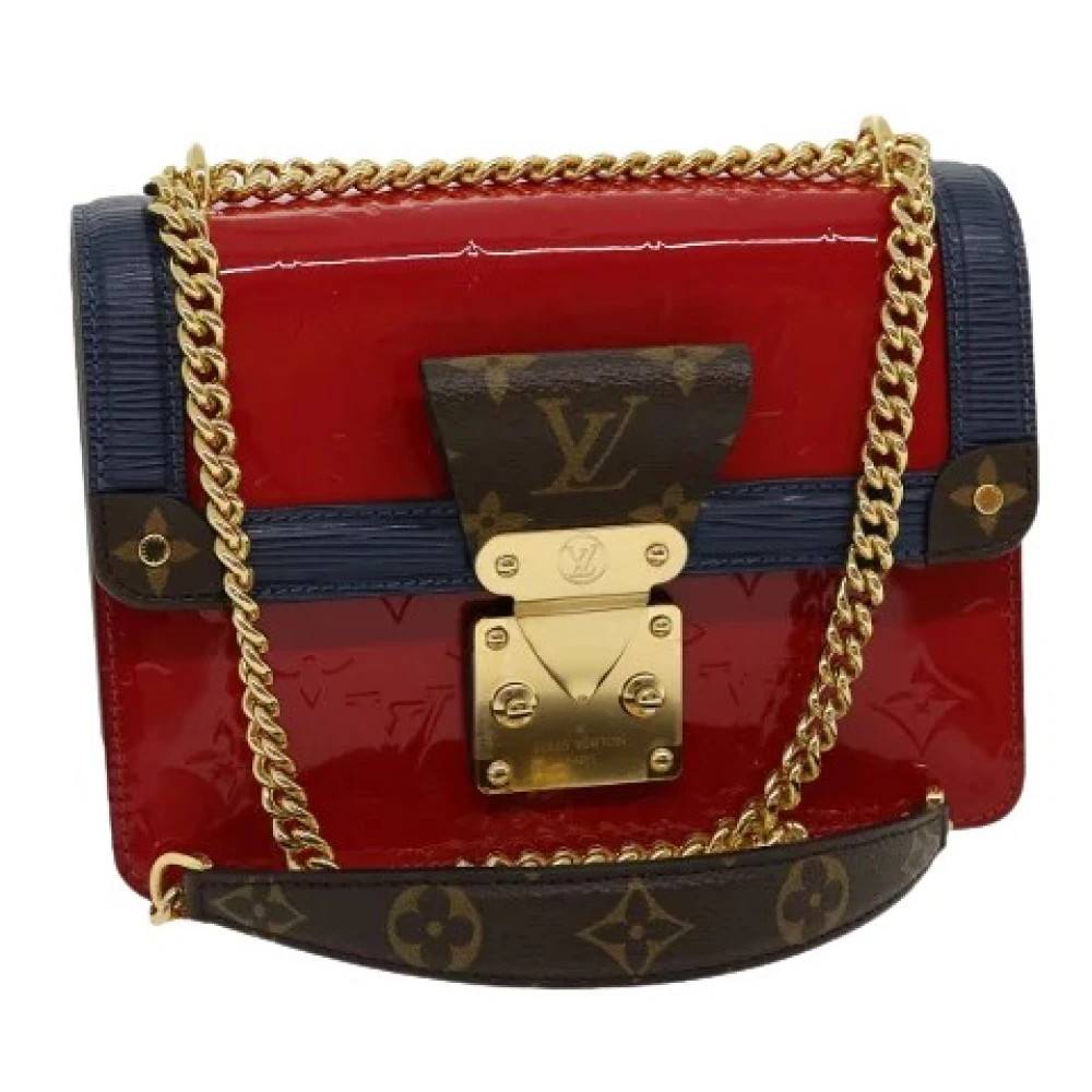 Louis Vuitton Vintage Pre-owned Vintage Skuldertaske i Laklæder - Vintage - Dame - Rød - ONE SIZE - Uld