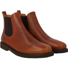 ANGULUS Chelsea Støvle med Elastik Mand 2509/002 Medium Brown Chelsea Boots Str 42 - Læder hos Magasin