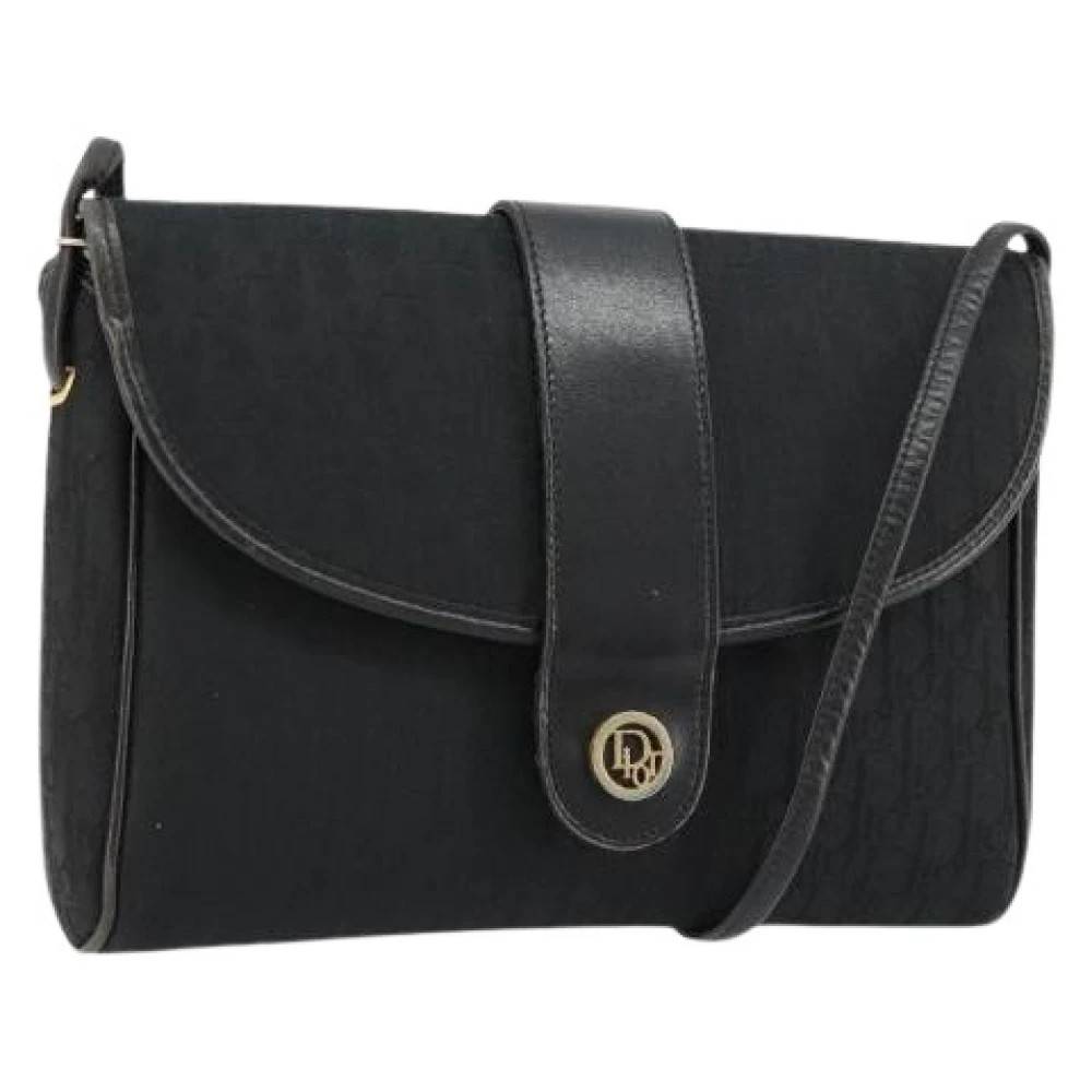 Dior Vintage Pre-owned Vintage Trotter Skuldertaske - Vintage - Dame - Sort - ONE SIZE - Uld
