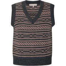 Louisa intarsia vest knit magnet - S