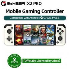 GameSir X2 Pro Android Gamepad officiellt licensierad av Microsoft Mobile Gaming Controller Kompatibel med Game Pass XCloud STADIA GeForce Now Luna Cl - Vitt (En-Storlek)