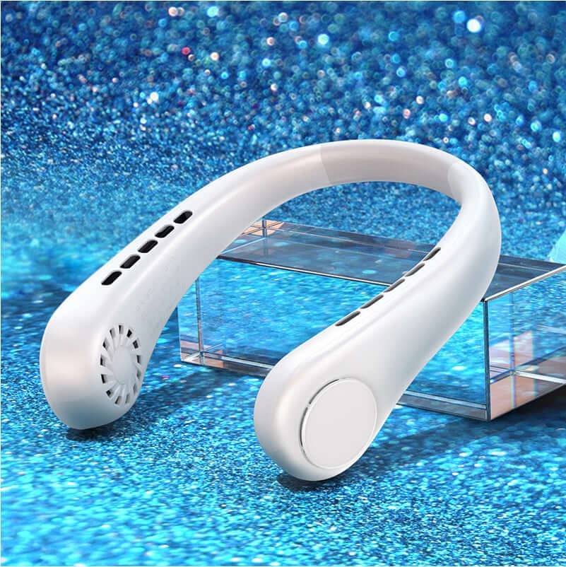 Hands-Free Portable Bladeless Rechargeable Neck Fan - White / G15 Three Gear (G15 Three Gear)