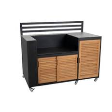Fornax Outdoor Kitchen BBQ - Sort/teak