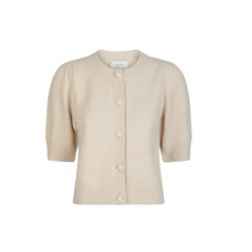 Neo Noir Trudy Deco Strik Cardigan Cremehvid