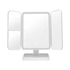 Led Lights Vanity Mirror, Foldable Magnified Mirror, Touch Sensing Cosmetic Mirror, Dressing Table Mirror, Led Magnified Mirror, Cosmetic Mirror with Led for Home Bedroom Dressing Room Vanity