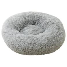 Fluffig Hundbädd Motverkar Stress och Oro - Mysig Hundsäng - Grå, 80cm