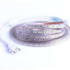 LED-strimmel, 2M LED-strimmel, lysstærk LED-strimmel 220v, 5050 IP65 vandtæt LED-strimmel, varm hvid (2)