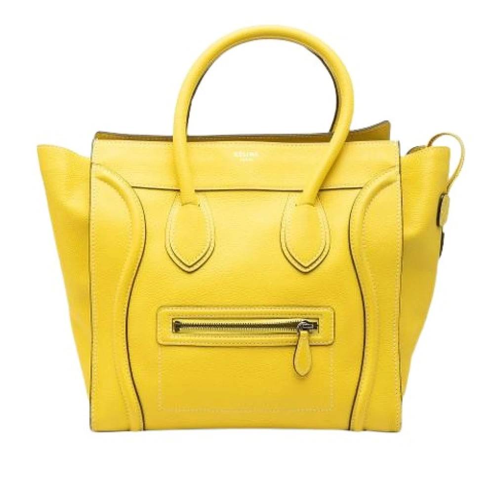 Celine Vintage Pre-owned Mini Luggage Tote - Vintage - Dame - Gul - ONE SIZE - Læder
