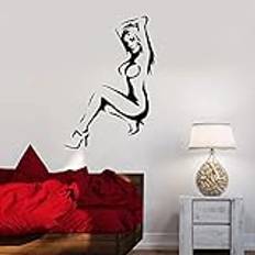 Big Wall Stickers Sexy Women Vinyl Wall Decals Naked Women Hot Sexy Girls The Coolest Decoration Wall Stickers Home Bedroom Decoration Accessories 62X42CM