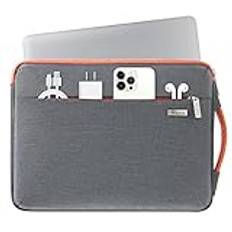 Voova Laptopfodral 15 tum för MacBook Air 15 360° datorfodral för MacBook Air M2 A2941 2023, Microsoft Surface, MacBook Pro A1990 A1707 fodral PC laptopväska, mörkgrå