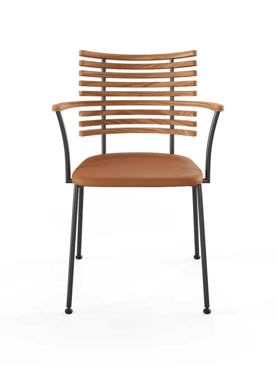 Tiger Armstol, cognac læder fra Naver Collection Elm olie / Sort pulverlakeret stål - Jacobsen Plus