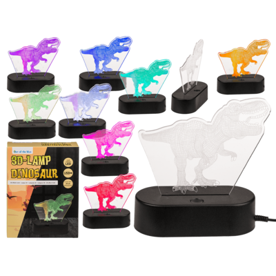 3D Dinosaurie Lampa