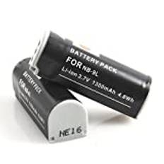 DSTE® 2x NB-9L uppladdningsbart Li-ion-batteri för Canon PowerShot ELPH 510 520 530 HS PowerShot N PowerShot SD4500 IS IXUS 500 510 100 1100 HS IXY-kamera 1 IXY 3 IXY 50S IXY 51S IXY 51S IXY 51S IXY