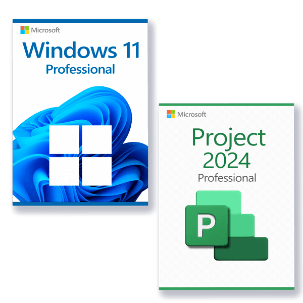 Microsoft Windows 11 Professional + Microsoft Project 2024 Professional Lizenz für 3 PC