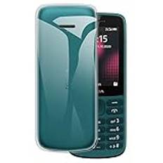 OAGELIM för Nokia 215 4G 2020 ultratunt telefonfodral, gel pudding mjukt silikon telefonfodral för Nokia 215 4G 2020 2,4 tum (genomskinlig)