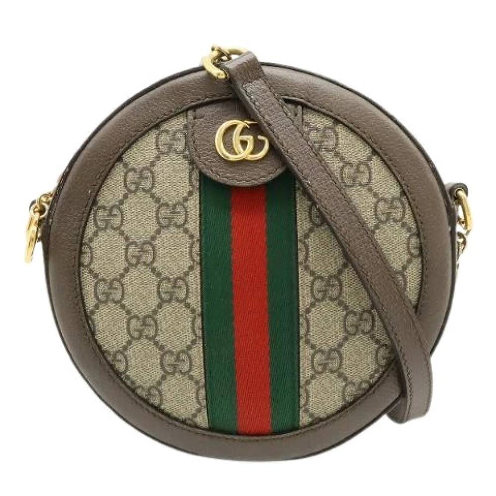 Gucci Vintage Pre-owned Ophidia GG Supreme Skuldertaske - Vintage - Dame - Beige - ONE SIZE - Uld