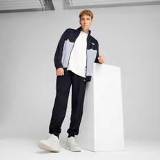 Men's Puma Poly Colourblock Tracksuit, Blue, Size XL, Clothing