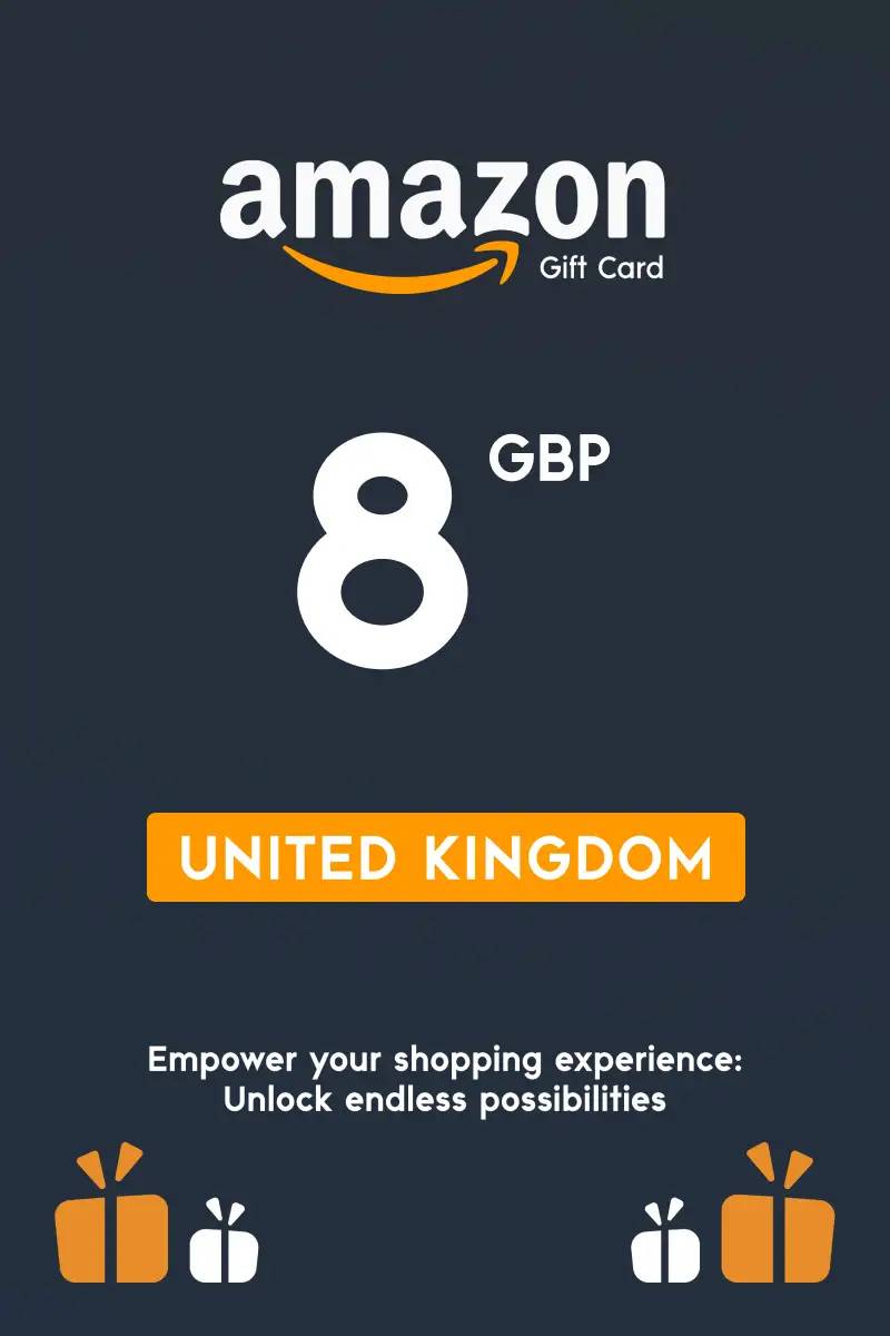 Amazon £8 GBP Gift Card (UK) - Digital Code