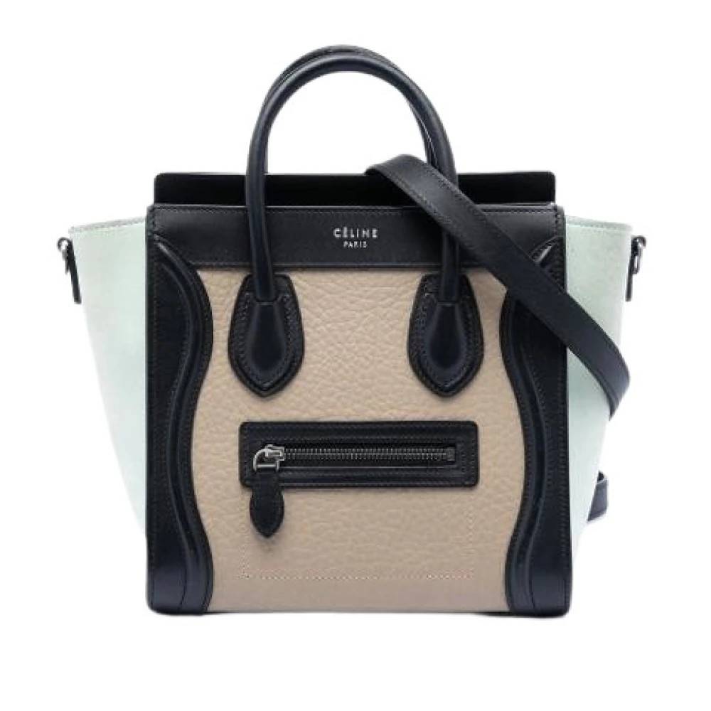 Celine Vintage Pre-owned Nano Luggage Tote - Vintage - Dame - Flerfarvet - ONE SIZE - Uld