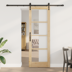 vidaXL Skjutdörr med hårdvarusats 73.5x211 cm Solidt Tall