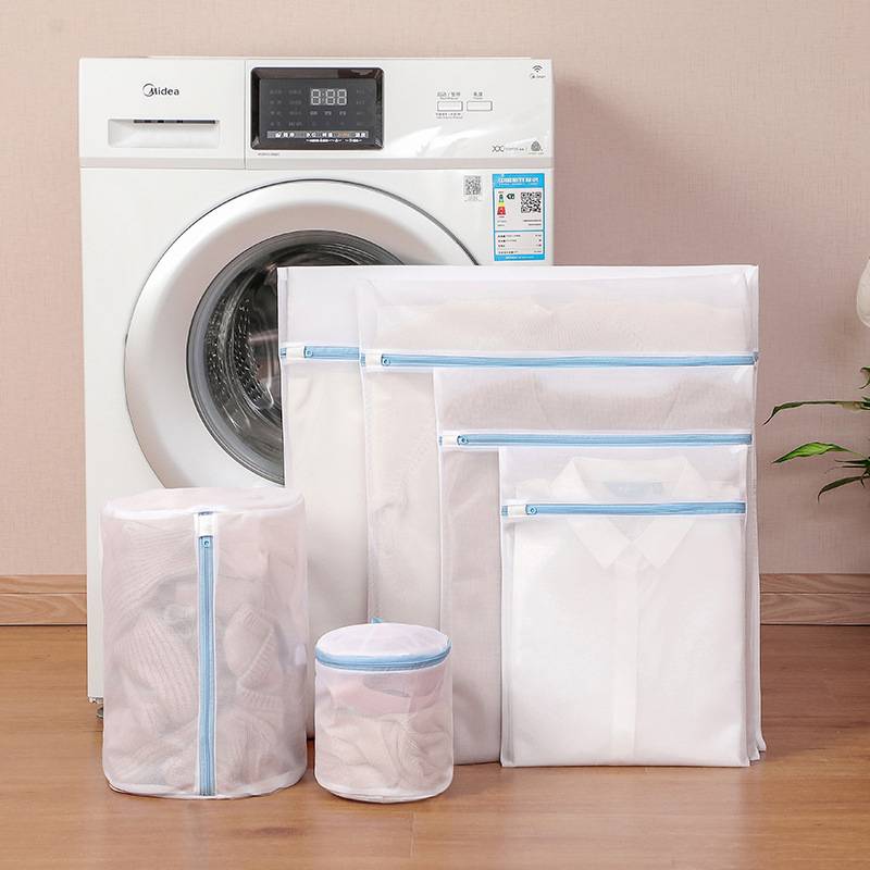 Blue Zipper Laundry Bags For Washing Machine Clothes Cleaning Protect Bag Fine Mesh Washing Bags Household Dirty Clothes Storage