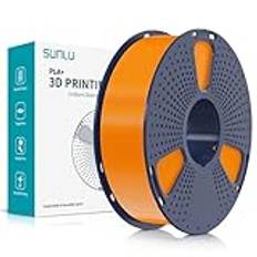 SUNLU 3D-skrivarfilament, PLA Plus, 1,75 mm, 1 kg spole, PLA+, filament, orange 1,75 +/- 0,02 mm för 3D-utskrift