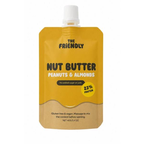 The Friendly Fat Company Fat-Pack Nutbutter, Peanut & Almond, 1 st