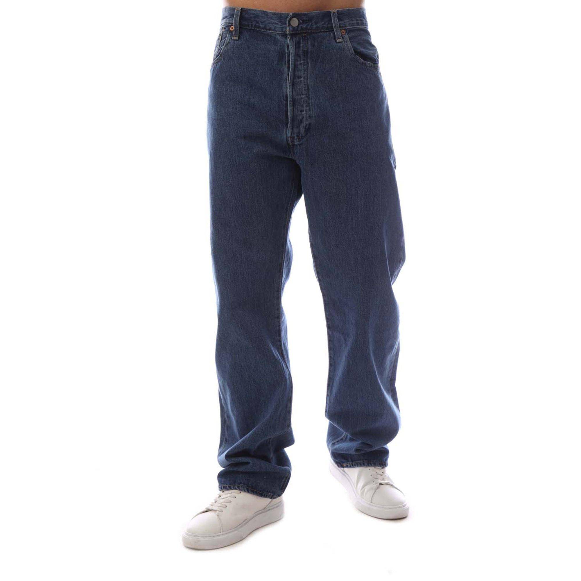 Levis Men's Original Bluetooth Stonewash Straight Leg Jeans