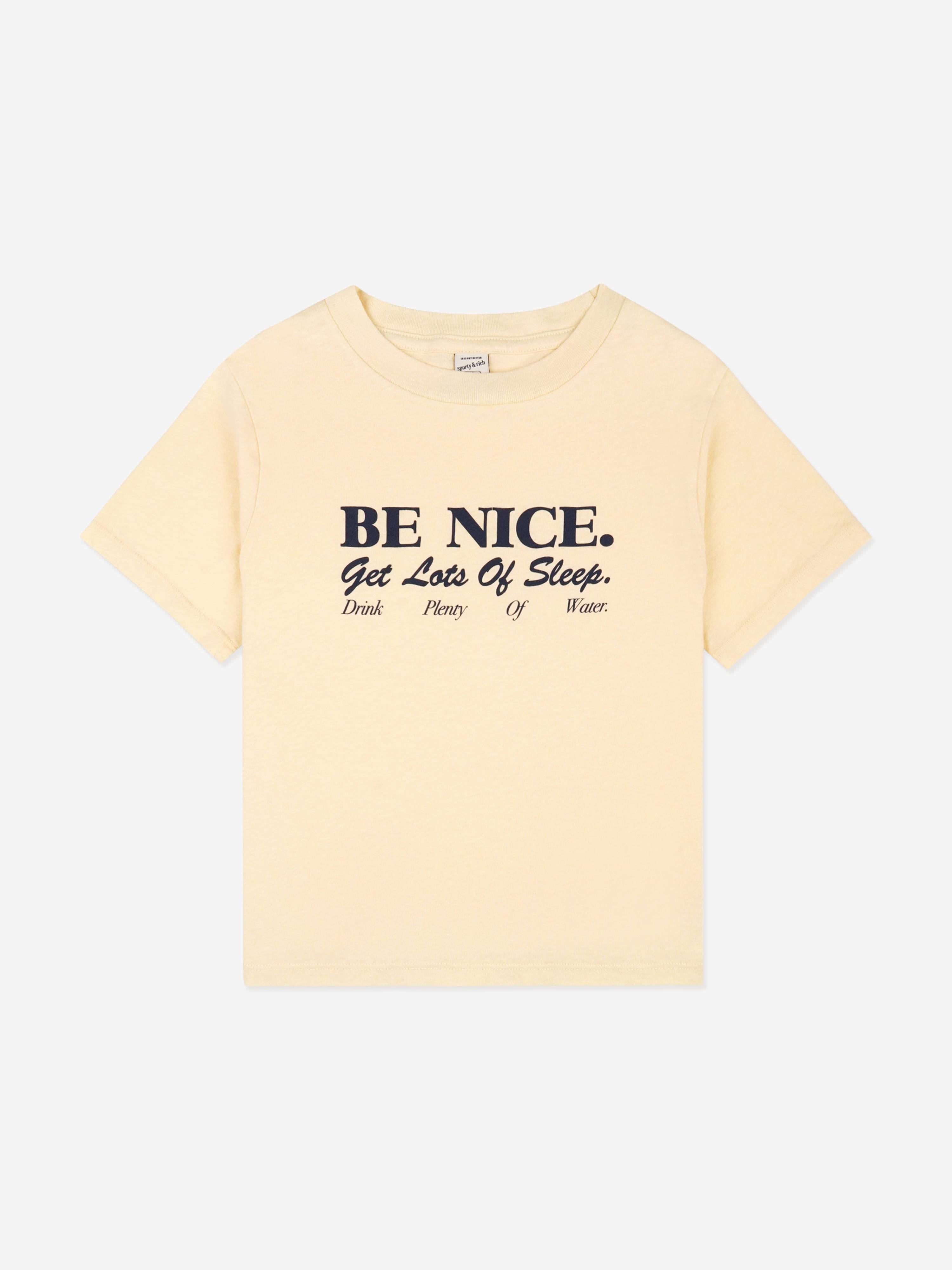 Sporty & Rich Kids Be Nice T-Shirt in Yellow - Multicoloured / 2 - 4 Yrs (2 - 4 Yrs)