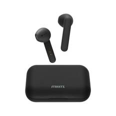 Streetz True Wireless Stereo Hörlurar med Laddningsetui, Semi-in-ear, BT 5, Matt Svart