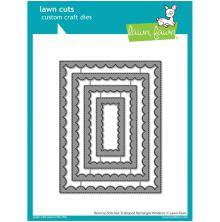 Lawn Fawn Dies - Reverse Stitch Scallop Rectangle Window LF1800
