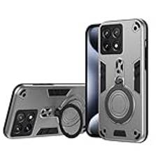 Telefonstödfodral Compatible with Xiaomi Poco X6 Pro Case Shockproof Magnetic Kickstand Hard Cover Shockproof Dustproof Drop Proof Military Grade Protective Cover Compatible with Xiaomi Poco X6 Pro(Si