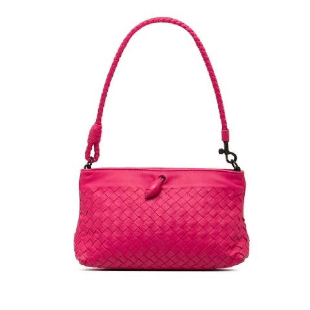 Bottega Veneta Vintage Pre-owned Woven Shoulder Bag - Vintage - Dame - Lyserød - ONE SIZE - Uld